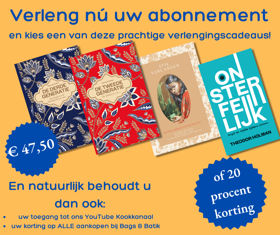 Verlenging abonnement, 6 edities magazine met cadeau! Voor €47,50, kies uw verlengingscadeau